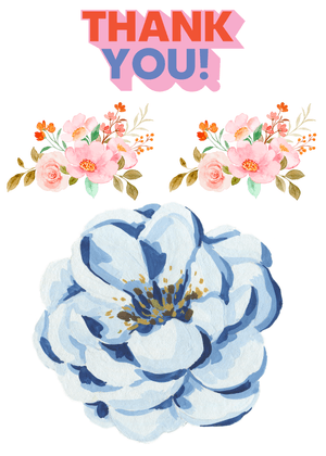 Thank You Card: Floral Design