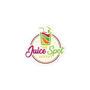 Kiss-Cut Sticker with 'The Juice Spot' Logo