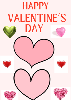 Happy Valentine's Day Card: Valentine's Day Card with Hearts