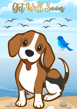 Get Well Soon Card: Cute Puppy Get Well Soon Card