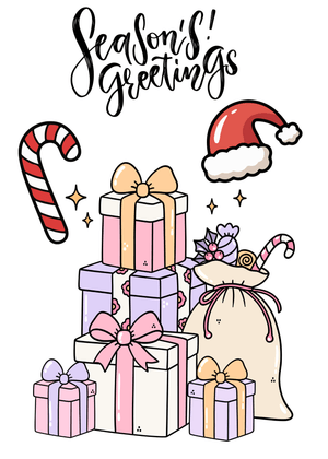 Season's Greetings Card: Seasonal Holiday Greeting Card