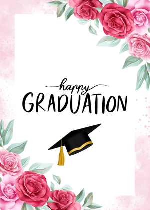 Happy Graduation Card: Floral Graduation Celebration