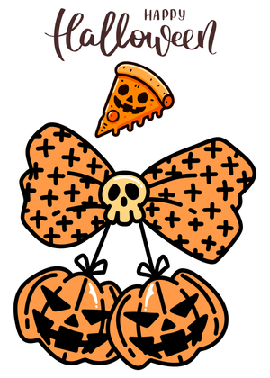 Halloween Canva Greeting Card: Halloween Jack O' Lantern Bowtie