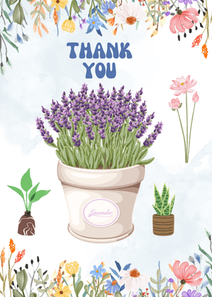 Thank You Card: Lavender