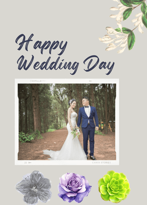 Happy Wedding Day Card: Elegant Forest Wedding