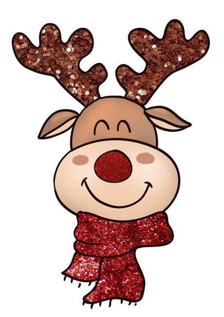 Cheerful Cartoon Reindeer (Artwork)