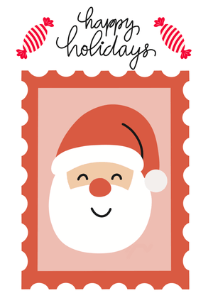 Happy Holidays Card: Santa Holiday Card Design
