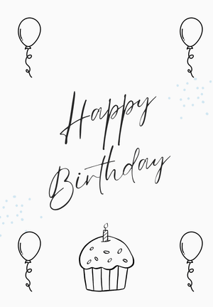 Happy Birthday Greeting Card: Elegant Birthday