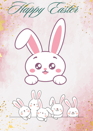 Happy Easter Card: Happy Easter Bunny Design