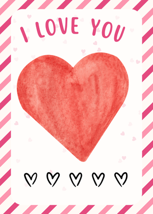 I Love You with Hearts Card: Heartfelt Love Card