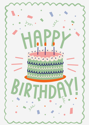 Happy Birthday Greeting Card: Festive Birthday Card