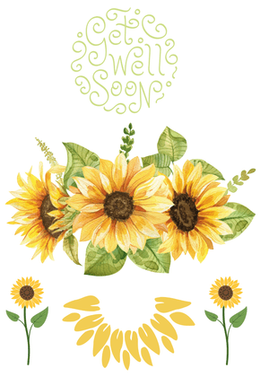Get Well Soon Card: Sunflower