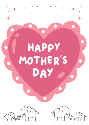 Happy Mother's Day Card: Heart Card