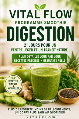 VitalFlow — Programme Smoothie Digestion 21 Jours:Plan clair et précis pour réduire les ballonements