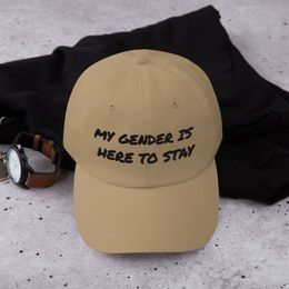 My Gender Is Here To Stay Cap (black print)