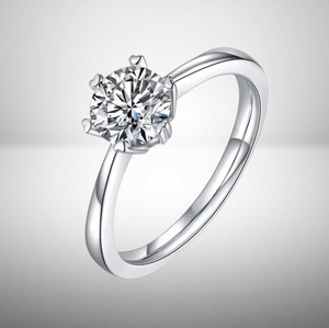 CLASSIC SOLITAIRE – HIGH SETTING MOISSANITE ETERNAL LIGHT RING – 1 CT