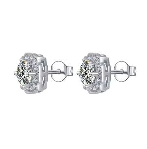 Moissanite Earrings 925 Sterling Silver