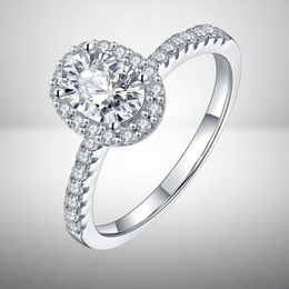 DELICATE BAND WITH SMALL STONES  MOISSANITE INFINITY LINE RING – 1 CT