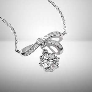 MODERN LOOP SETTING MOISSANITE INFINITY GRACE NECKLACE  