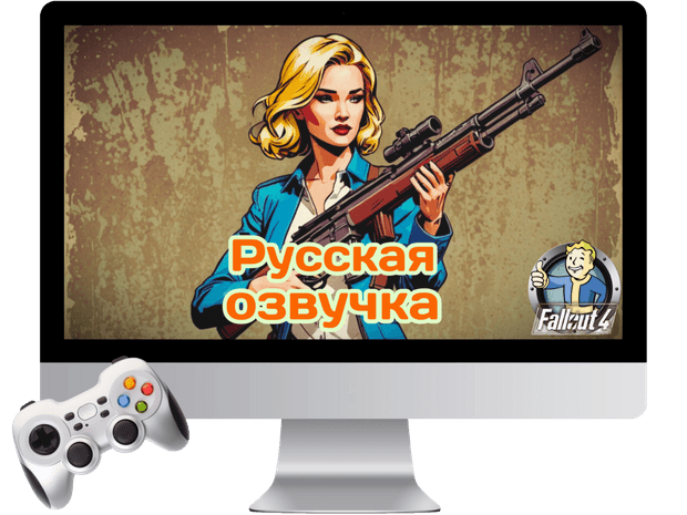 Русская озвучка Fallout 4 с подпиской на обновления + озвучка DLC + моды