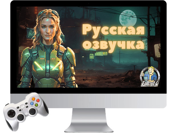 Русская озвучка Fallout 4 с подпиской на обновления + озвучка DLC + моды