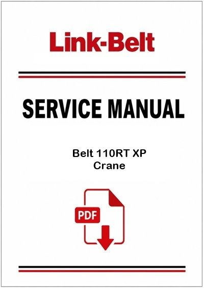 Link Belt 110RT XP Crane Service Pdf Manual