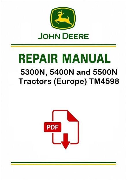 John Deere 5300N 5500N Tractors Technical Manual TM4598 PDF
