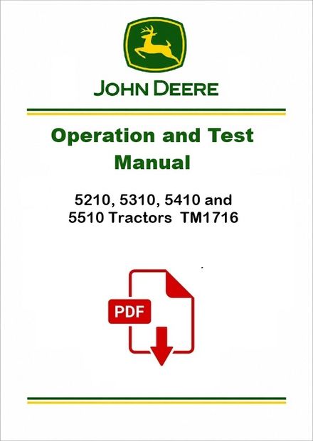 John Deere 5210-5510 Tractors Diagnostic Manual PDF TM1716