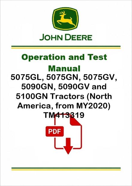 John Deere 5075GL-5100GN MY2020 Diagnostic Manual PDF