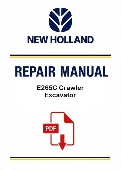 New Holland E265C Crawler Excavator Service Pdf Manual (p. Nb. 84394849a)