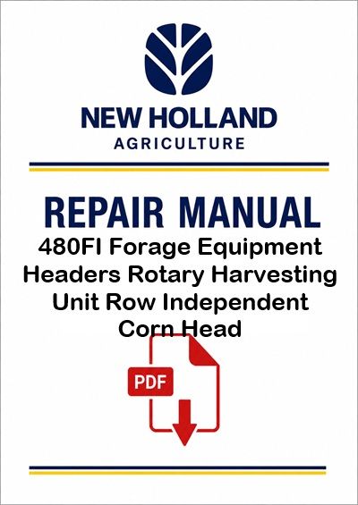 New Holland 480FI Forage Equipment Headers Rotary Harvesting Unit Row Independent Corn Head Service 