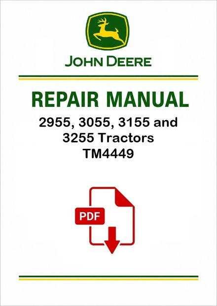 John Deere 2955-3255 Tractors Repair Manual TM4449 PDF