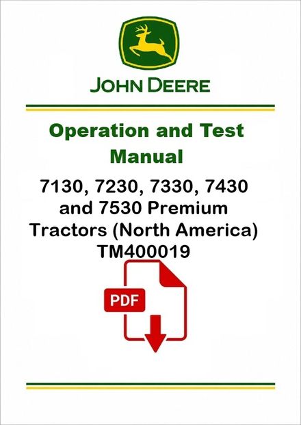 John Deere 7130-7530 Diagnostic Manual TM400019