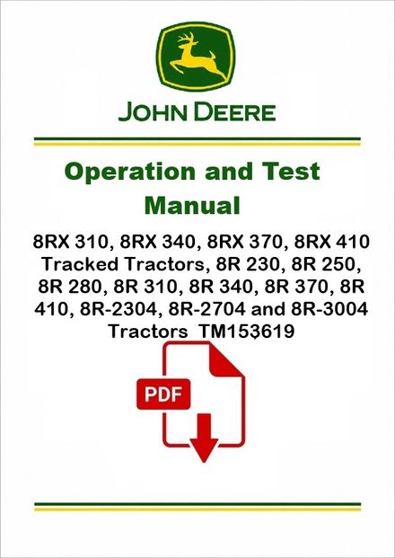 John Deere 8R &amp; 8RX Diagnostic Manual TM153619