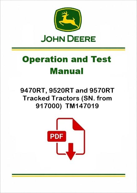 John Deere 9470RT-9570RT Diagnostic Manual TM147019