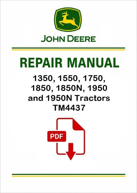 John Deere 1350-1950N Tractors Repair Manual TM4437 PDF