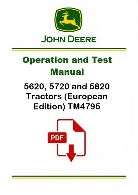John Deere 5620 5820 Diagnostic Manual TM4795