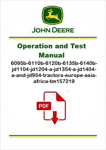 John Deere 6095B-6140B Diagnostic Manual PDF TM157219