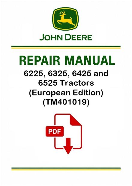 John Deere 6225-6525 Tractors Repair Manual TM401019