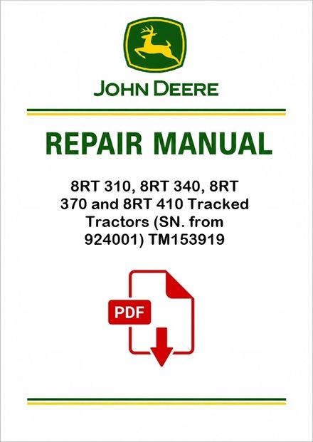 John Deere 8RT Repair Manual PDF TM153919