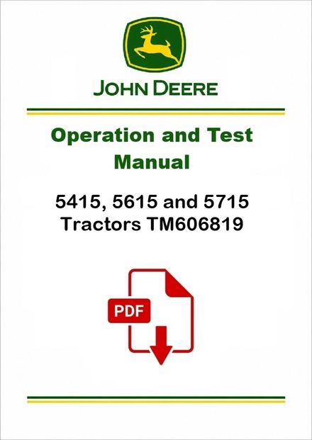 John Deere 5415 5715 Diagnostic Manual TM606819