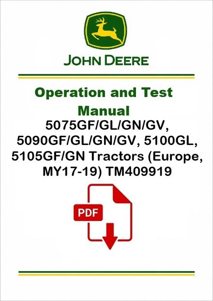 John Deere 5075GF-5105GN MY17-19 Diagnostic Manual TM409919