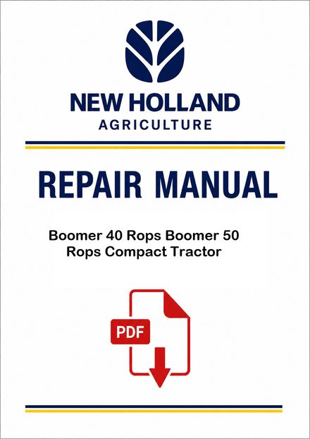 New Holland Boomer 40 Rops Boomer 50 Rops Compact Tractor Service Pdf Manual Manual
