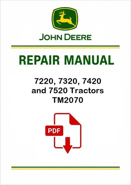 John Deere 7220-7520 Tractors Repair Manual TM2070