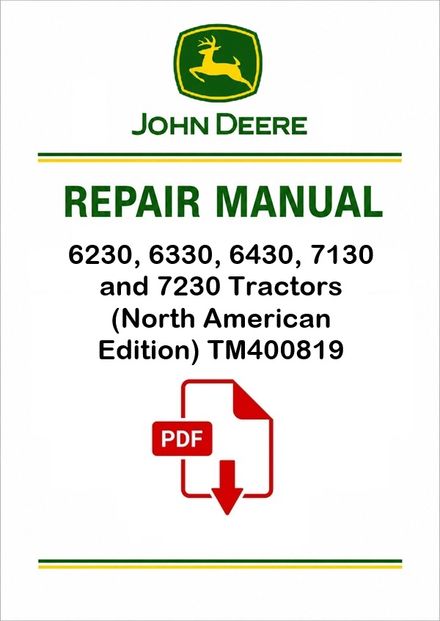 John Deere 6230-7230 Tractors Repair Manual TM400819