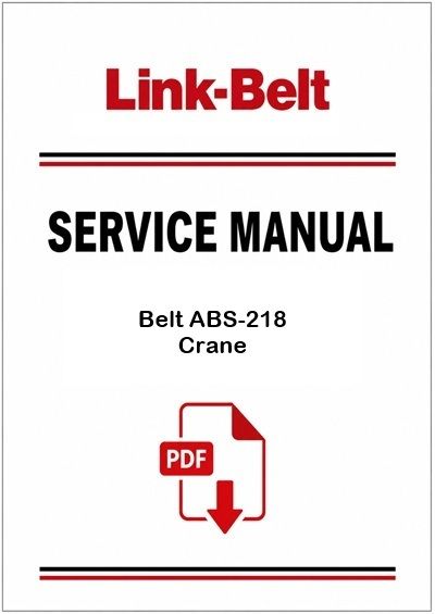 Link Belt ABS-218 Crane Service Pdf Manual
