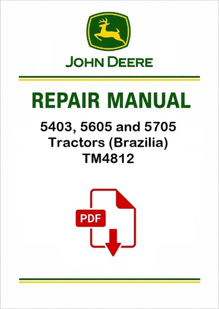John Deere 5403 5705 Tractors Technical Manual TM4812