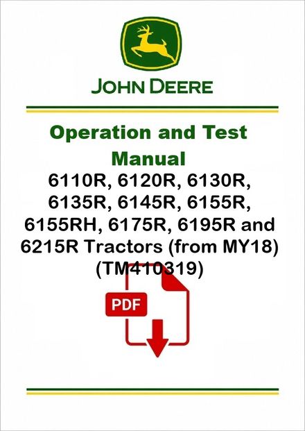 John Deere 6110R-6215R MY18 Diagnostic Manual PDF TM410319