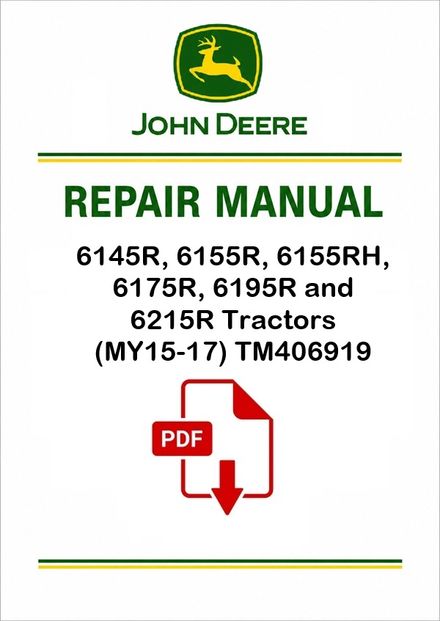 John Deere 6145R-6215R Tractors Repair Manual PDF TM406919