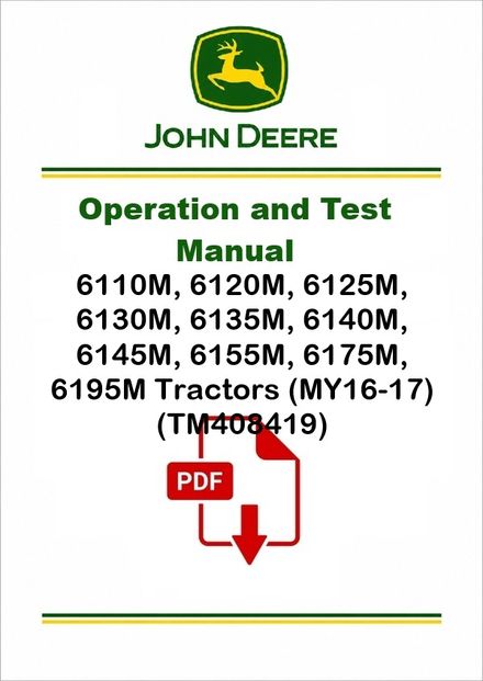 John Deere 6110M-6195M Diagnostic Manual TM408419
